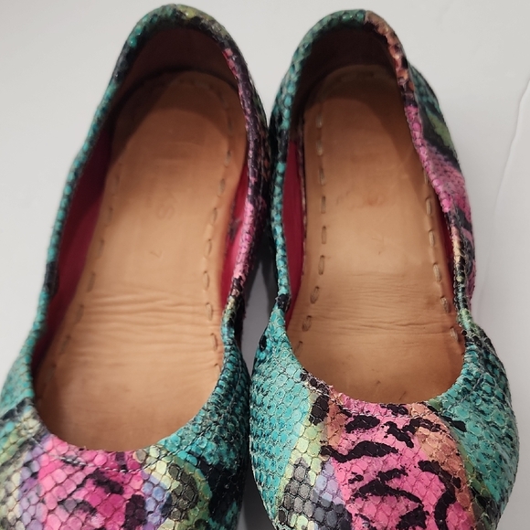 Tieks Colorful Snakeskin Flats - Picture 9 of 10